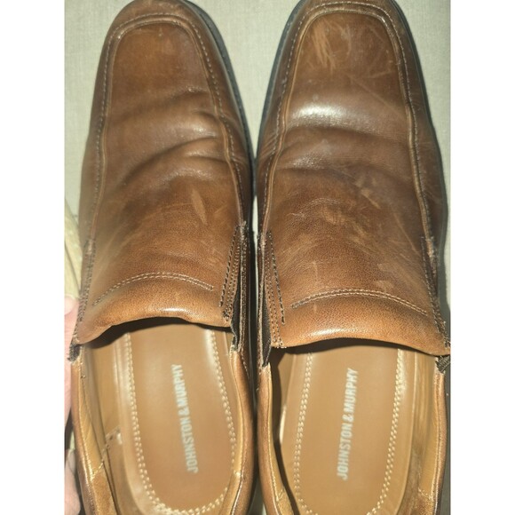 Johnston & Murphy Men’s Brown Leather Slip-On Loafers Size 12M | Worn Once - Picture 2 of 9